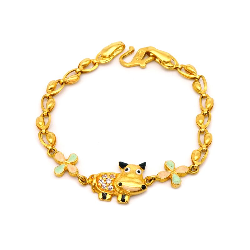 Childrens Jewelry | Murano Glass Fancy Cow Children's Bracelet-iangel.vn